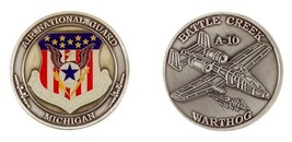 Battle Creek Michigan Air National Guard Air Force A-10 Warthog Challenge Coin - £29.08 GBP