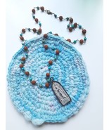 Antique Buddha Pendant Rudraksha Necklace - $65.65