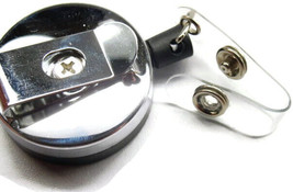 Retractable Badge Holder Keychain Purse Bag Coat Zipper Auto Car - £7.73 GBP