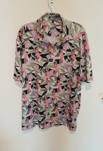 Bad Birdie Mens 2XL Polo Golf Shirt Short Sleeve Hawaiian Hula Girl Print - $33.17