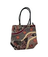 Vtg Bueno Boho Tapestry Tote Purse – Floral &amp; Fruit Embroidery, Beaded A... - €30,83 EUR
