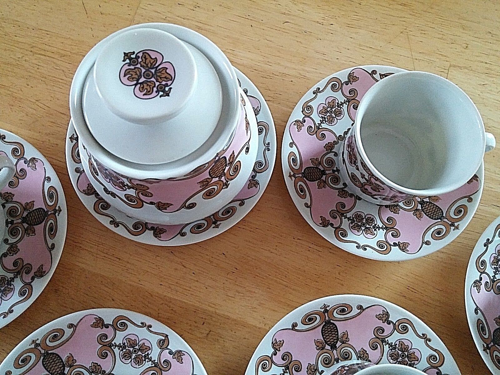 FACON LIMOGES HAND-PAINTED 12 PC MINIATURE TEA SET-EXCELLENT-1 CUP MISSING Item image 5