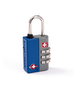 WENGER WJ6183BL SWISSGEAR TSA COMBINATION LOCK BLUE FITS MOST LOCKING ZI... - $53.01 CAD