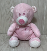 Kellytoy plush toy baby pink teddy bear footprints pawprints on chest white feet - £38.69 GBP