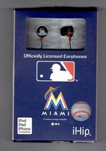 iHIP Officially Licensed MLB TEAM LOGO Earphones Miami Marlins - $9.46