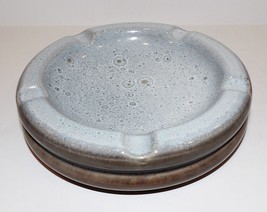 Wonderful Vintage Raymor Mcm Blue &amp; Brown 6&quot; Round Ashtray With Label ~Excellent - £58.58 GBP