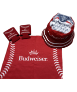 Budweiser Red Reversible Bucket hat Mens Sz L/XL  2 Can Koosies, 1 small... - €76,53 EUR