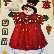 Daisy Kingdom Joyful Snowman Fabric Door Panel Cut And Sew  1123 Winter - £6.96 GBP
