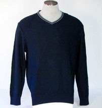 Tommy Hilfiger Blue V-Neck Cotton Knit Sweater Men&#39;s Extra Large XL Mens... - $89.99