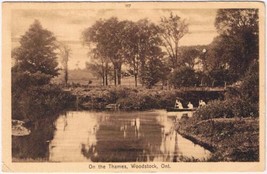 Postcard On The Thames Woodstock Ontario Canoes - £5.44 GBP
