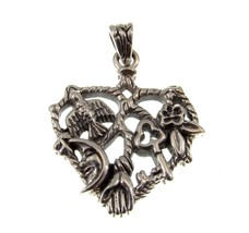 Handcrafted Solid 925 Sterling Silver Cimaruta Witch Pendant Italian Charm - £38.89 GBP
