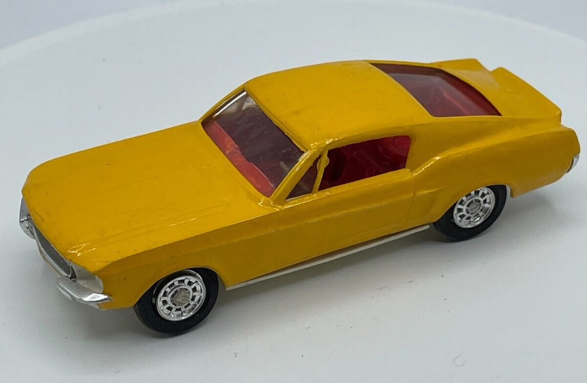 AMT Ford Mustang Mini Trophy 1/43 Model Kit Vintage Rare Yellow Car 1967-1968 - $47.49