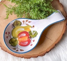 Heritage Mint Black Forest Fruits Dinnerware Spoon Rest Apple Pear Vinta... - $19.24