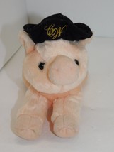 Colonial Williamsburg  Pig Plush Hat Small Stuffed Toy Pink Black 2016 Aurora - $10.00