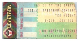 Ted Nugent Concerto Ticket Stub Agosto 5 1979 Philadelphia Pennsylvania - £43.29 GBP