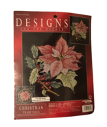 Poinsettia Cross Stitch Kit 309845 Designs For Needle Leisure Arts Chris... - $21.68