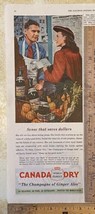 Vtg Print Ad Canada Dry Ginger Ale Shop Pay Food Ration Coupons 13.5&quot; x ... - $11.75