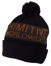 Primitive Apparel Black Pom Beanie Hat NWT - £15.68 GBP