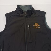 Landway Soft Shell Vest Men's Size Medium Black ACACIA Logo 3-Layer Bonded image 13