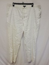 MSRP $69 Alfani Womens Pants White Linen Stretch Size 3XL - £8.89 GBP