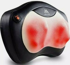 Shiatsu Neck and Back Massager - 8 Heated Rollers Kneading Massage Pillow NEW - £37.80 GBP