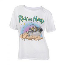 Rick And Morty Crash Landing Junior&#39;s T-Shirt White - $14.99