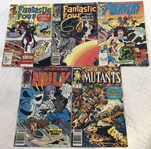 Marvel Comics Fantastic Four Incredible Hulk Avengers New Mutants 198x VTG Lot 5 - $9.95