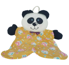 Vintage 1991 Avon P.J. Panda Pajama Yellow Bag Stuffed Animal Plush Sleepover - £21.67 GBP