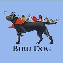 Bird Dog T-shirt Black Lab Birds Unisex S M L XL 2XL Blue Cotton  - £16.14 GBP