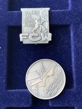 Vintage Set Of 2 Collectible Pins In Honour Of High Mountain Marathon FCW - £7.42 GBP