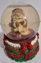 Vintage Musical Santa w/ List Snow Globe Plays “Santa Claus Is Coming To... - £13.95 GBP
