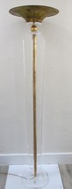 1990s Art Deco Van Teal Lucite Floor Lamp Torchier - £1,004.45 GBP