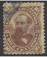 1888 ARGENTINA Stamp - 10c, SC#63 C41 - £1.54 GBP
