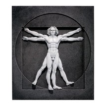 Vitruvian Man by Leonardo da Vinci Renaissance Sculpture replica reproduction - £70.43 GBP