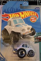 New Hot Wheels 70s Volkswagen Baja Bug Car 126/250 White and Blue Tooned... - $11.76