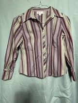 Ann Taylor Loft Petites Women’s Button Down Size 6P Multicolor Stripes - $39.60