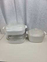 Corningware White 3-Casseroles Set, Two-10&quot; &amp; 3-Qt / FREE SHIPPING - $1,641.66 MXN