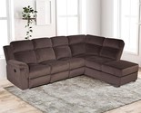 111.4&#39;&#39;Recliner Storage Upholstery Sofa Couchs Sectional, Brown - $2,724.99