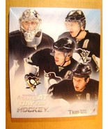 PITTSBURGH PENGUINS WOOD FRAMED PHOTO SEALED CROSBY MALKIN FLEURY STAAL - $4.95