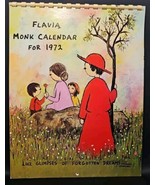 Rare Flavia Monk Calendar for 1972 Featuring Paintings by Artist Flavia ... - $483.13