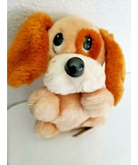 Applause 1983 Van Dyke Tan Brown Spot Puppy Dog Plush Toy Stuffed Animal  - £12.41 GBP