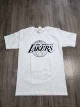 Los Angeles Lakers Crew Tee White Logo T-Shirt Size Small W Tags - $16.83