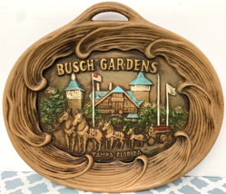 Busch Gardens Tampa Florida Ceramic Wall Plate Ceramic Vintage Made In J... - £15.47 GBP