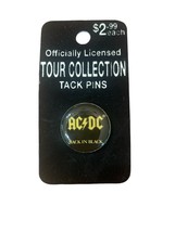 Officially Licensed Tour Collection Tack Pins AC/DC 1” Back in Black Heavy Metal - £2.86 GBP