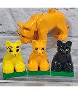 Lego Duplo Animal Figures Lot Tiger Panther Lion Cubs Adult Lioness Wild... - $14.84