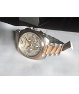EMPORIO ARMANI MEN WATCH DRESS SILVER ROSE GOLD CHRONOGRAPH  NEW AUTHENTIC - $688.23 CAD