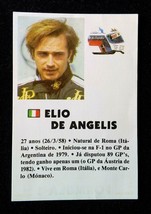 ELIO DE ANGELIS ✱ RARE VTG Formula 1 Pocket Calendar Card Portugal 1985 ... - £24.80 GBP