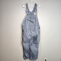 Vintage Striped Key Imperial Overalls Carpenter Farmer Blue Denim Men&#39;s ... - £42.58 GBP