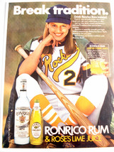 1983 Color Ad Ronrico Puerto Rican Rum Break a Tradition - $7.99