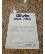 Original 1972 Chrysler Product Changes Sales Sheet Brochure - Chrysler I... - $7.91